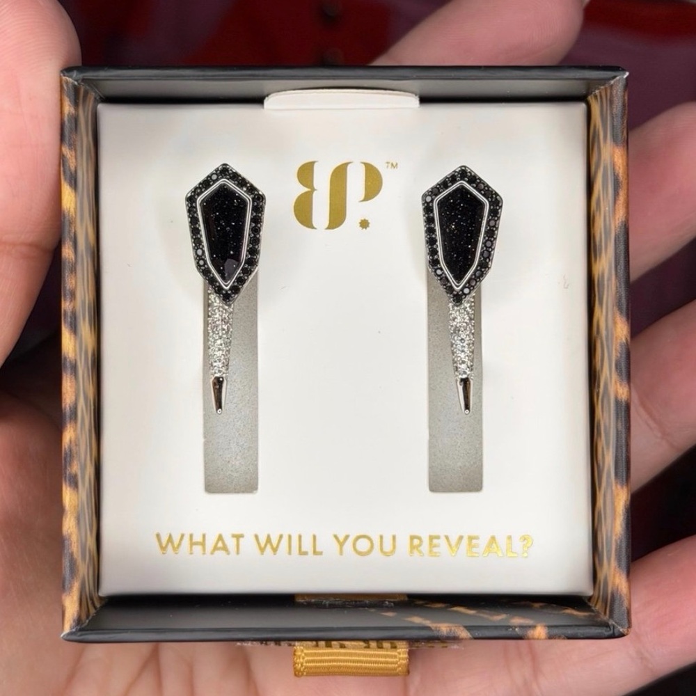 BP Black and Silver Drop Earrings